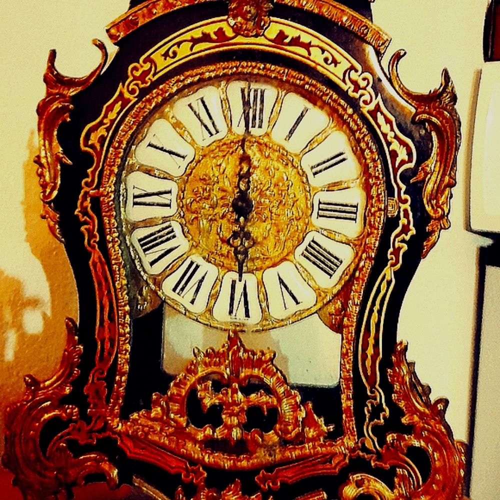 Vintage Hermle Boulle Mantle Clock